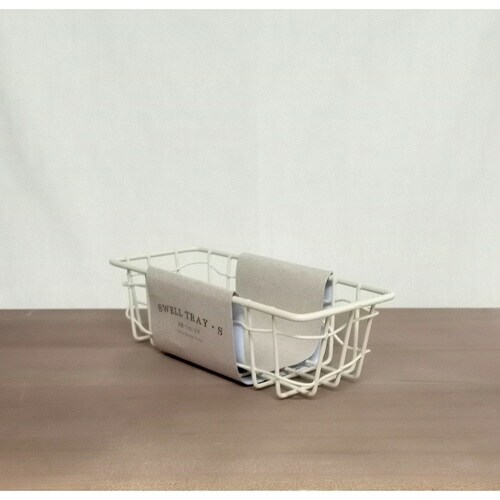 かご スウェル トレー S 小物入れ アイボリー