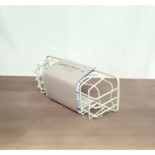 かご スウェル トレー S 小物入れ アイボリー