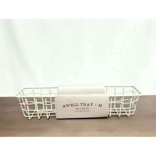 かご スウェル トレー M 小物入れ アイボリー
