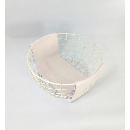 かご スウェル ラウンドバスケット L アイボリー