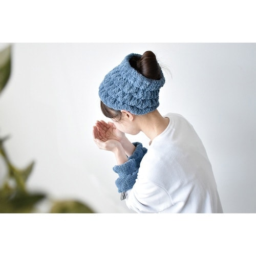 ヘアバンド マイクロファイバー ブルー