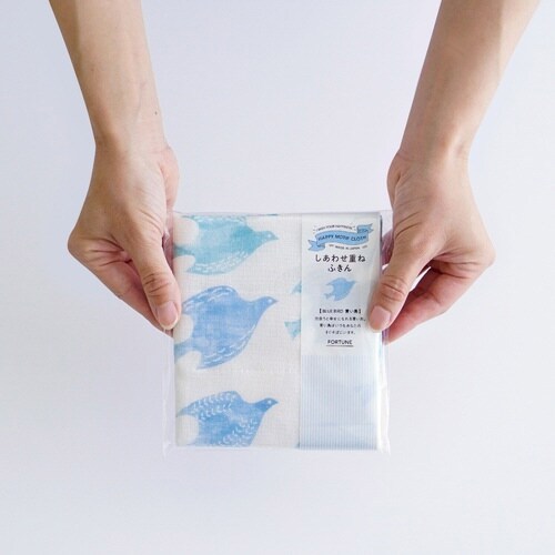 ふきん ハッピーモチーフ 青い鳥