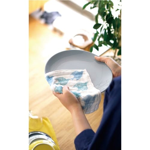 ふきん ハッピーモチーフ 青い鳥