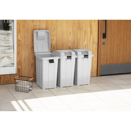 ゴミ箱 45L 屋外兼用 ホワイトグレー