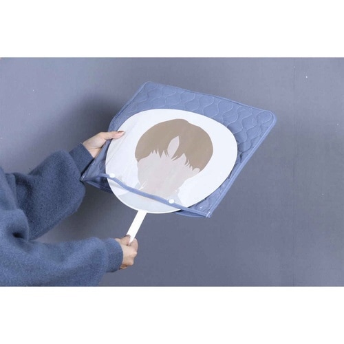 うちわ 収納 推し活 うちわケース 1枚用 ブルー