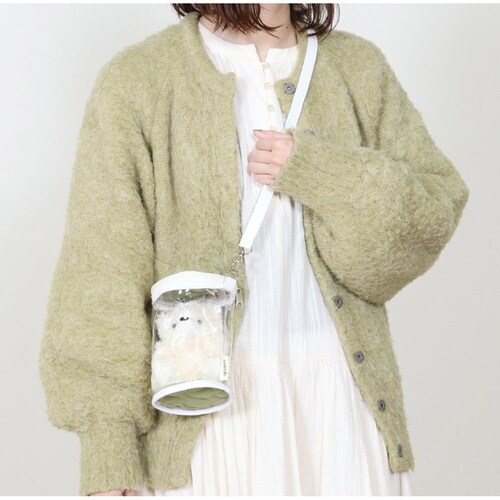 推し活 バッグ ぬいぐるみ クリアバッグ グリーン