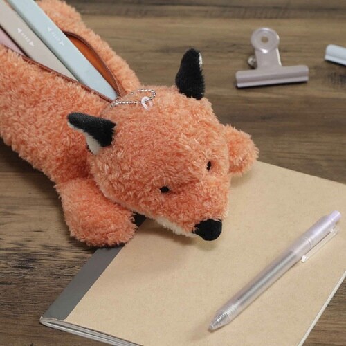 ペンケース アニマルペンケース ぬいぐるみ キツネ