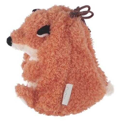 巾着ポーチ アニマルポーチ 巾着型 キツネ