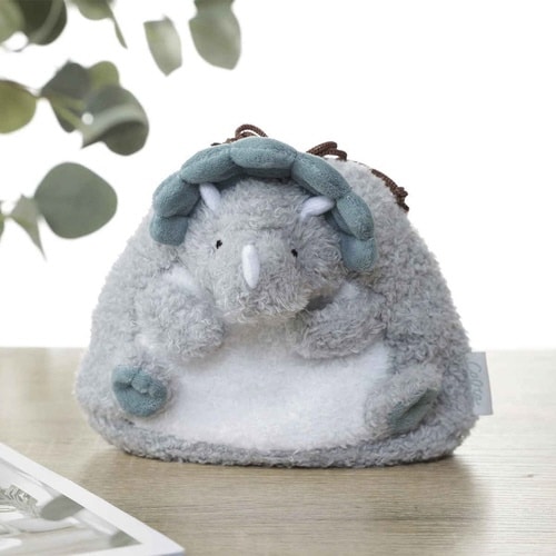 巾着ポーチ アニマルポーチ 巾着型 トリケラトプス