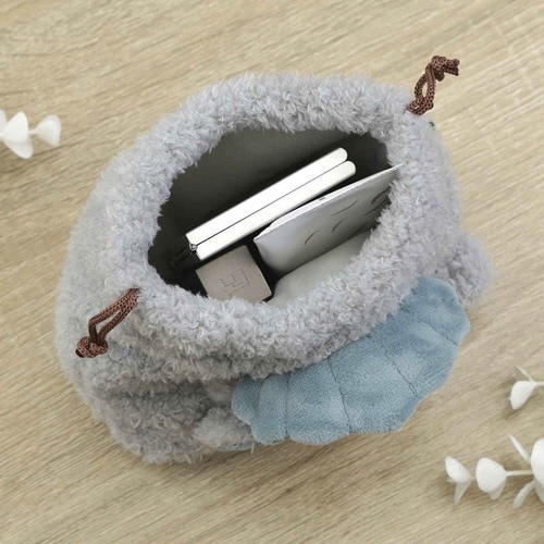 巾着ポーチ アニマルポーチ 巾着型 トリケラトプス