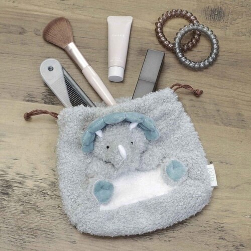 巾着ポーチ アニマルポーチ 巾着型 トリケラトプス