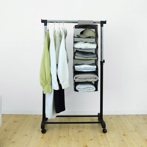 吊り下げ収納 ハンギングラック ワイド 6段