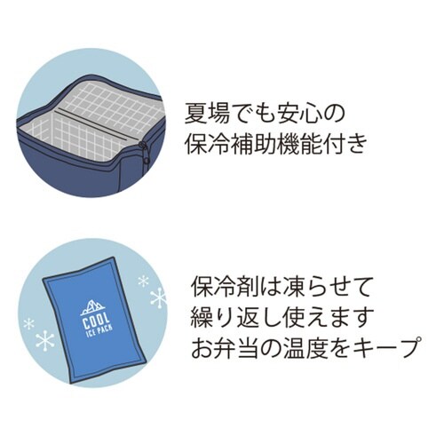 保冷ランチバック・保冷剤 メンズデイリー ブラック