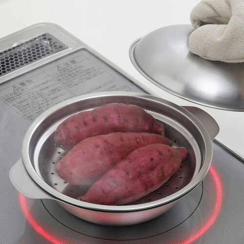 卓上鍋 18cm IH対応 蓋付き 蒸し皿付き