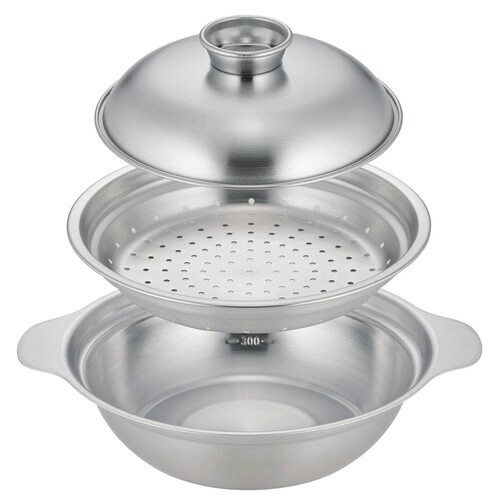 卓上鍋 18cm IH対応 蓋付き 蒸し皿付き