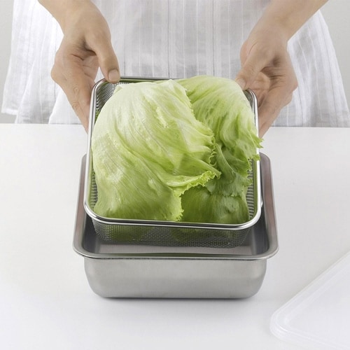 ザルバット3点セット ワイド深型 角ザル 角バット