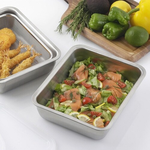 ザルバット6点セット ワイド深型 角ザル 角バット