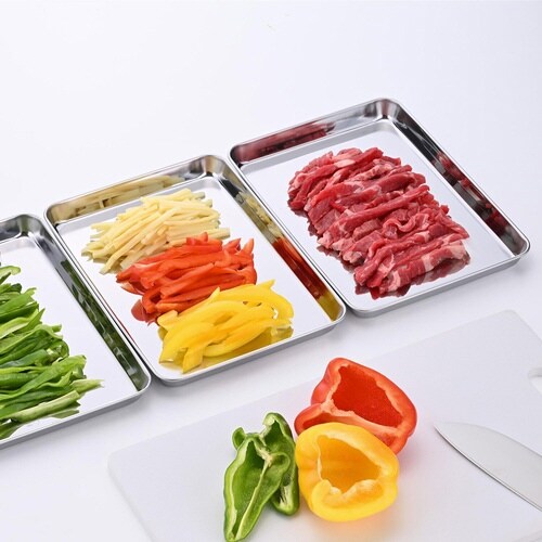 角型トレー 3枚組 下ごしらえ ステンレス製