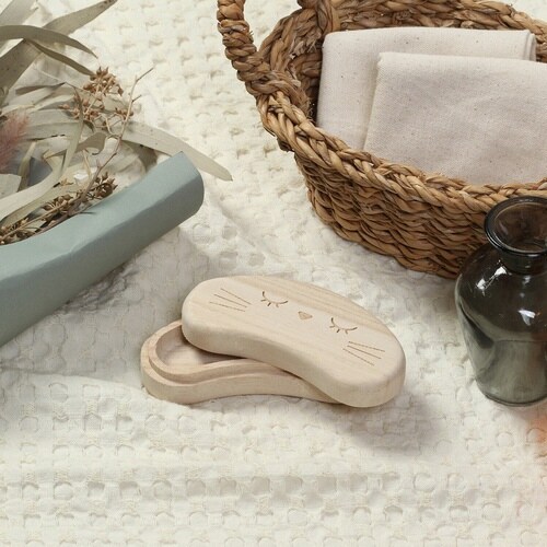 収納 ひげケース 猫のひげ 木製 ビーンズ