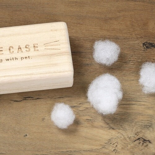 収納 ひげケース 猫のひげ 木製 スクエア