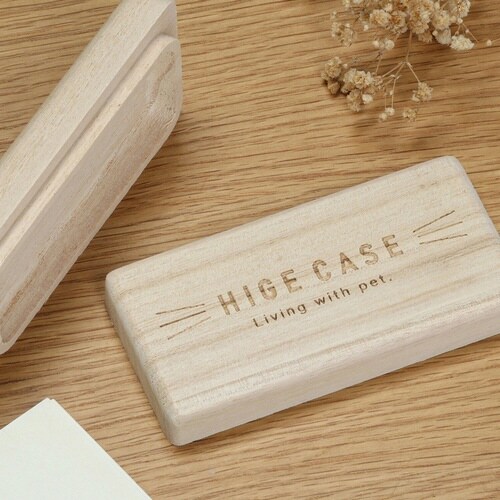 収納 ひげケース 猫のひげ 木製 スクエア