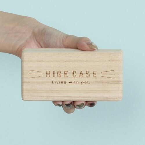 収納 ひげケース 猫のひげ 木製 スクエア