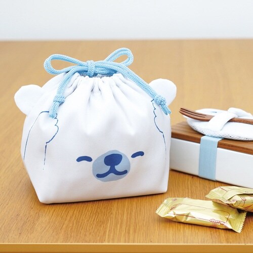 弁当袋 ぎゅっとランチきんちゃく 保冷 シロクマ