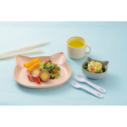 抗菌ランチプレート catte ねこ ピンク