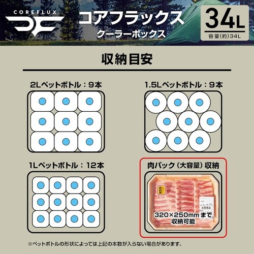 クーラーボックス 34L COREFLUX 座れる