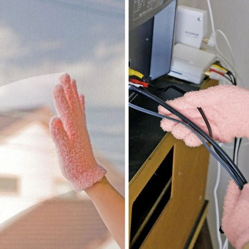おそうじ手袋 マイクロファイバー 洗剤いらず
