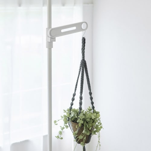 室内物干し 竿受け 室内つっぱり竿受け ホワイト