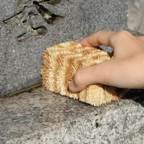 お墓洗い 墓石用 四角い タワシ