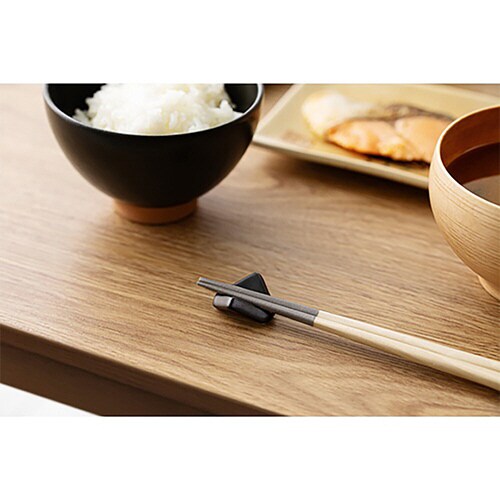 箸置き ハレとケ 美濃焼 菱 黒