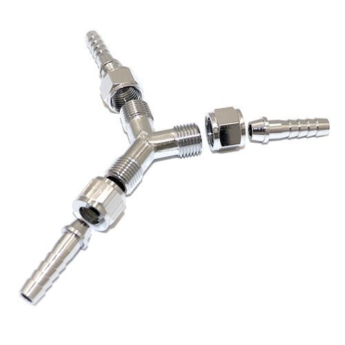 黄銅メッキ製Y型ジョイント