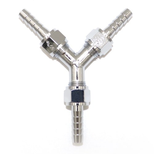 黄銅メッキ製Y型ジョイント