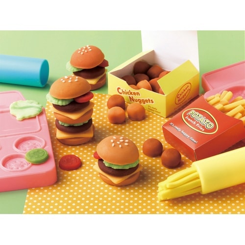 ハンバーガー屋さんセット ねんど4色入