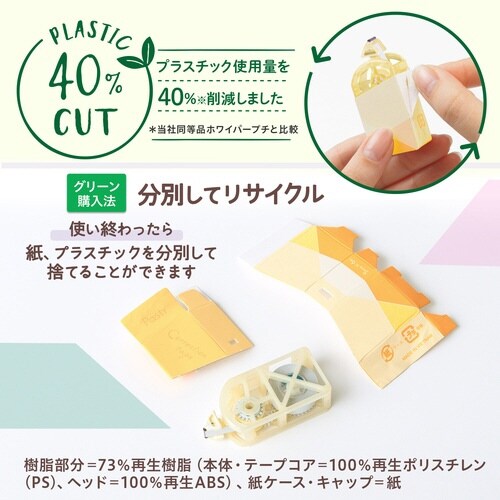 Pasty紙ケース入り修正テープ YL