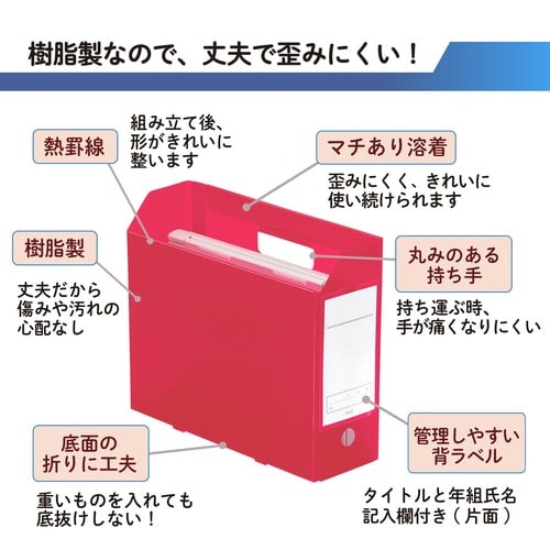 年組氏名PPボックスファイルA4E RD