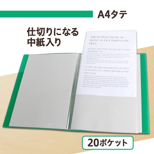 透明ポケットファイル 20P GR