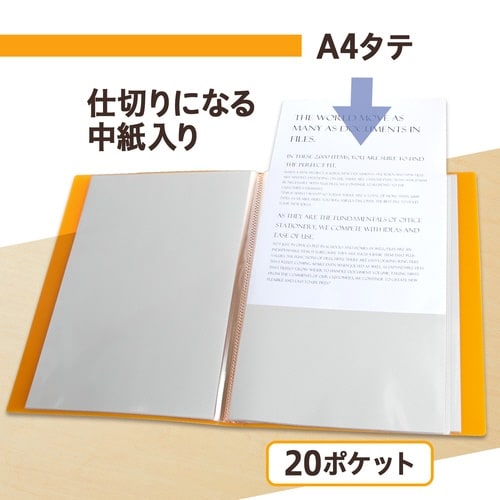 透明ポケットファイル 20P OR