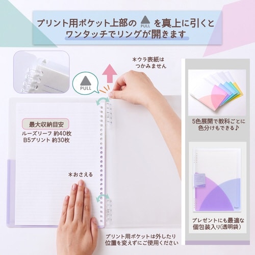 Pasty ルーズリーフバインダー ブルーベリー