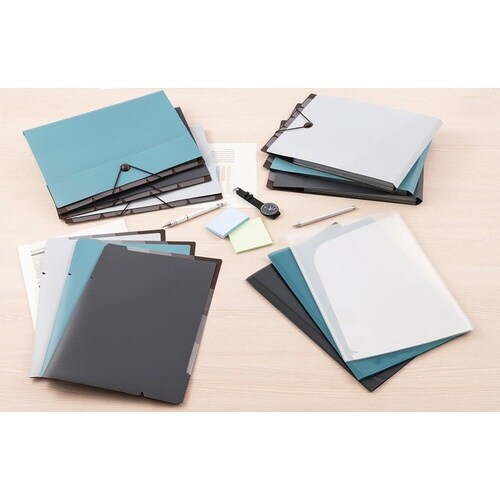 WインデックスホルダーA4 4ポケット/濃灰×60