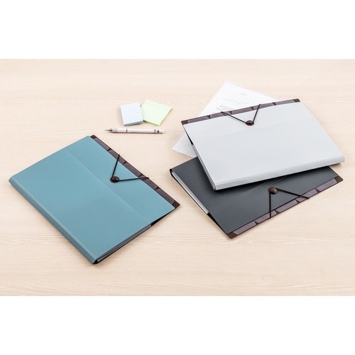 バッグインファイルA4 6ポケット/薄灰×20