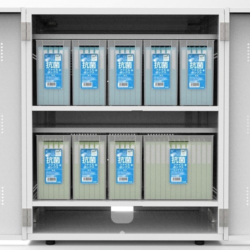 コウキンファイルボックスA4/クリアホワイト×24