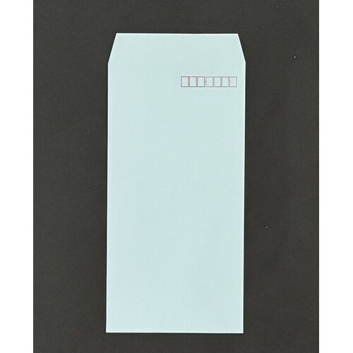 長形3 カラー上質 厚口 水色 02261