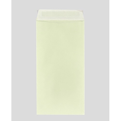 長形3 カラー上質テープ付 若草 10552