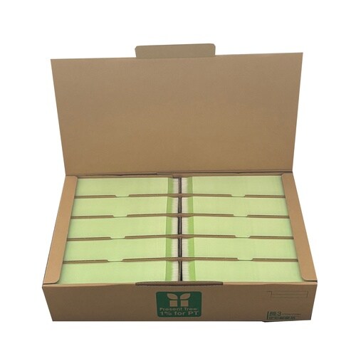 長形3 カラー上質テープ付 若草 10552