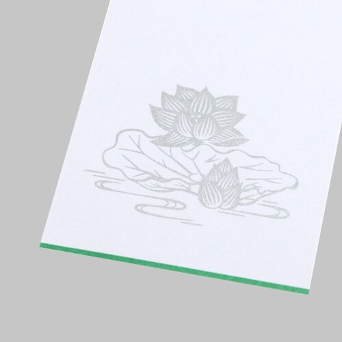 札紙 無字 蓮・銀刷×5