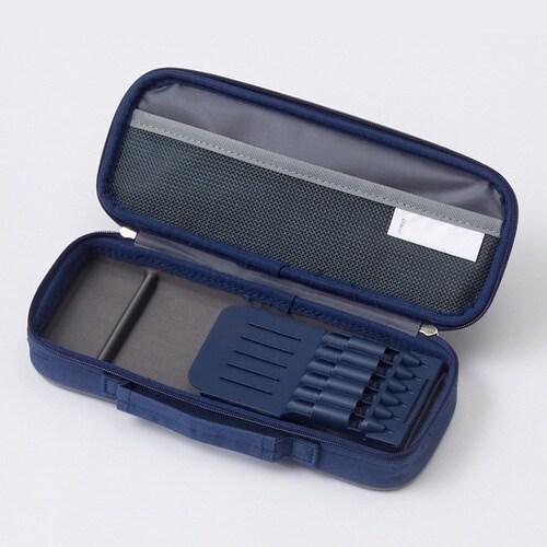 トップライナーペンケースポケット付ネイビー2個