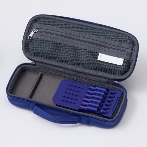 トップライナーペンケース 合皮 ネイビー 2個